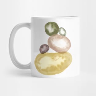 Watercolor balancing stones Mug